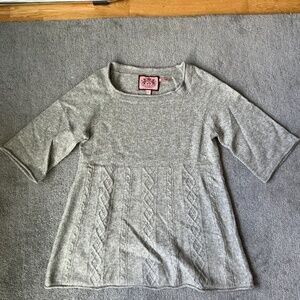 Short sleeve cashmere sweater